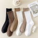 작은이미지: 긴목양말 여성양말 무지양말 교복양말 골지양말 #3