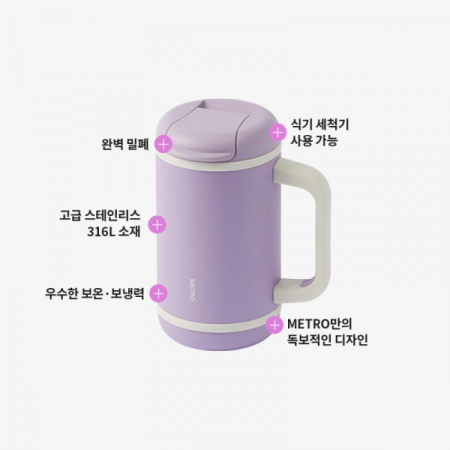 Lock&Lock 메트로퍼펙트씰머그텀블러-440ml #4