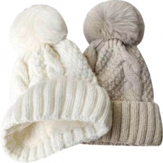 융털 방울니트비니 방울모자 방한모자 니트모자