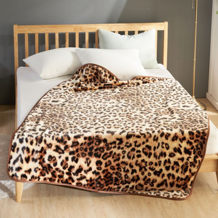 부드럽고 따뜻한 밍크스타일 극세사 이불겸 담요 싱글 6종(영국기 테디곰 호피 사과별 베스트 지브라 ) #7