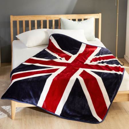 부드럽고 따뜻한 밍크스타일 극세사 이불겸 담요 싱글 6종(영국기 테디곰 호피 사과별 베스트 지브라 ) #2