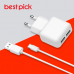 작은이미지: 베스트픽 가정용 2.1A 2포트 C타입 USB-A #2