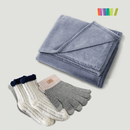 세트)수면양말M+터치장갑+무릎담요 #4