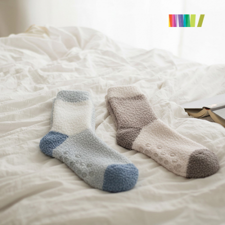 세트)투톤 수면양말L+무릎담요 #4
