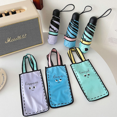 U050 도파민 무드 미니우산 수동 가벼운 5단우산 인쇄 답례품 #2