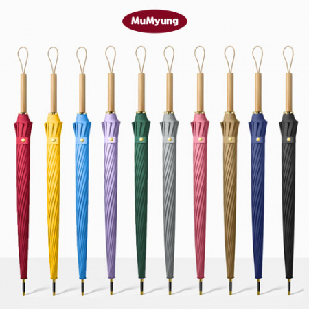 무명 16K 우드핸들 자동 장우산 #2