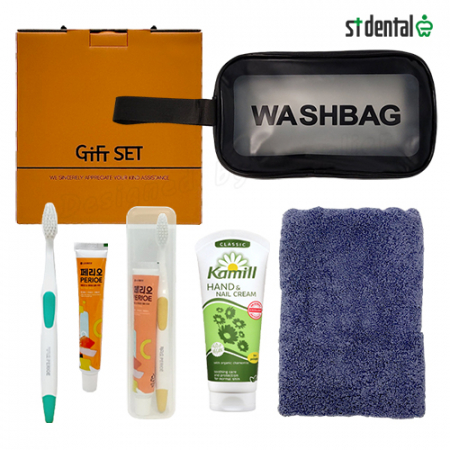 휴대용세면백 9호 신박한 송월타올 카밀핸드크림100ml LG칫솔치약 여행용세트 #3