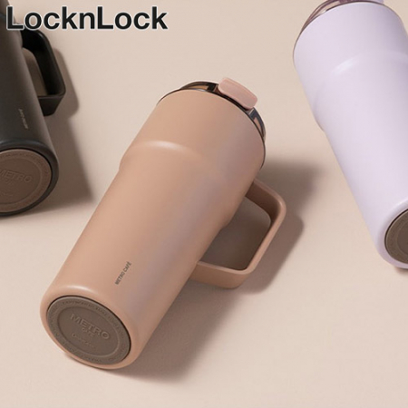 락앤락4418 스테인리스304메트로 핸들 카페 세라믹 텀블러 750ml #2