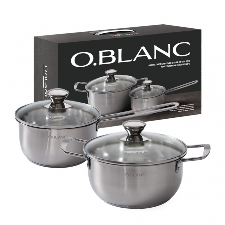 오블랑 IH 스테인리스 2종 냄비 18cm편수 20cm양수 #2
