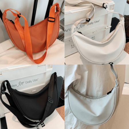 무지 크로스백 보조가방 반달가방 숄더백 학원가방 데일리백 #3