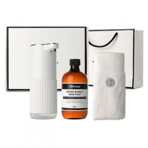 WG-102BT 버블 손세정제 자동 디스펜서 1개 + 버블 핸드워시 리필 1개 (500ml) + 핸드타올 1개