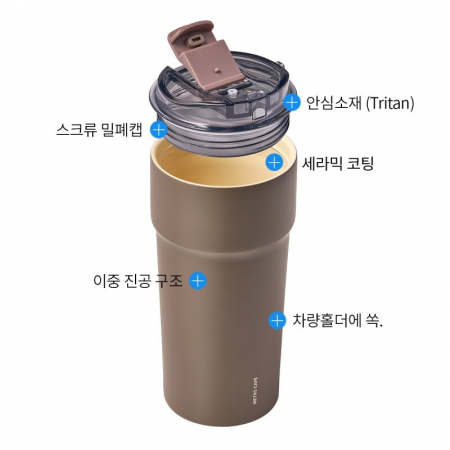 락앤락 에버 쇠맛걱정없는 메트로 카페 세라믹 텀블러 650ml #3