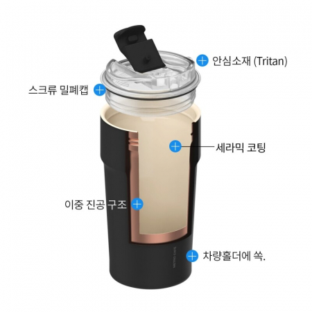 락앤락 에버 쇠맛걱정없는 메트로 카페 세라믹 텀블러 500ml #4