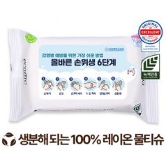 에코닉 생분해 화이트 라벨형 물티슈 40g (10/15/20매)