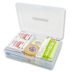 투명 미니 구급함+구급용품 8종 휴대용 응급키트