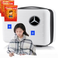 핫팩+입는 망토담요+여행가방)14인치 기내용 캐리어