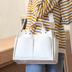 투포켓 캔버스 피크닉 가방 O016