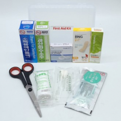 휴대용 투명케이스+포켓 응급키트 9종 구급함