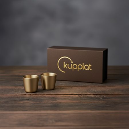 쿠플라트 국산 황동소주잔 2구 SET #2