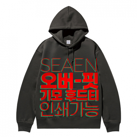 시엔 오버핏 기모 후드티 S-4XL #3