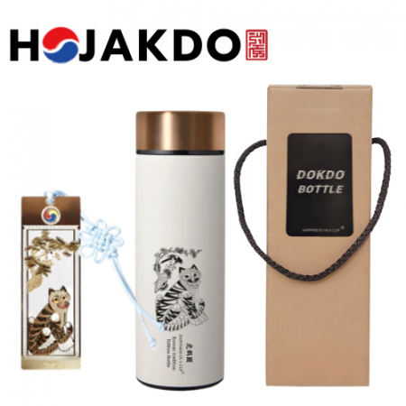 한국전통 호작도텀블러 독도보틀 진공 440ml 책갈피 북마크 기념품 #3