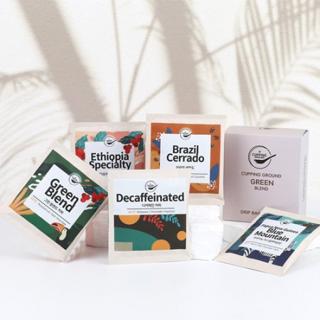 커핑그라운드 드립백커피 내열유리 아이스 머그컵 선물세트 CG 470ml 12P #6