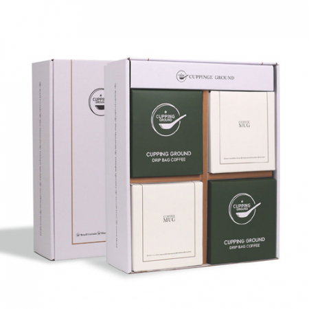 커핑그라운드 드립백커피 내열유리 머그 선물세트 500ml 12P #6