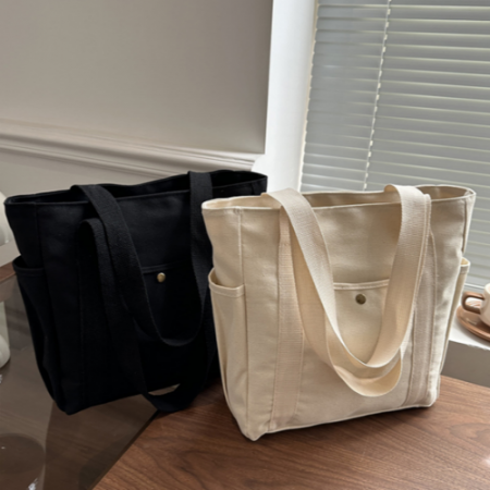 무지 포켓가방 숄더백 에코백 데일리백 캔버스백 #2