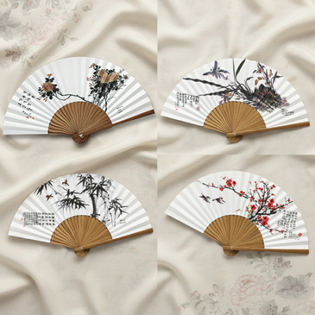 (기성)전통부채 오죽 선 中 실크인쇄 #2