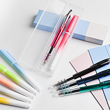 유 로 3색 3링터치펜UV 플 러 피형광펜세트 #3