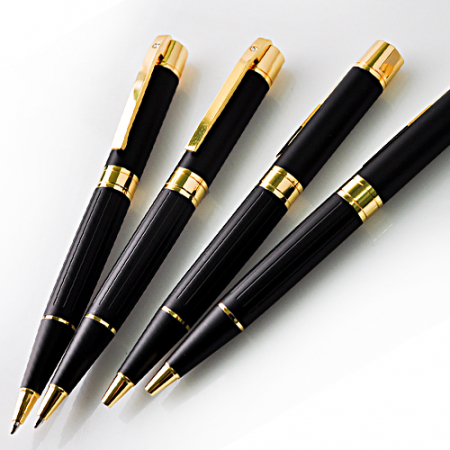 루 틴 매트 금장 금속볼펜 바닐라사각케이스 #2