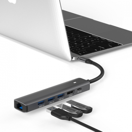 C타입 허브 6in1 멀티포트 CH61P #7