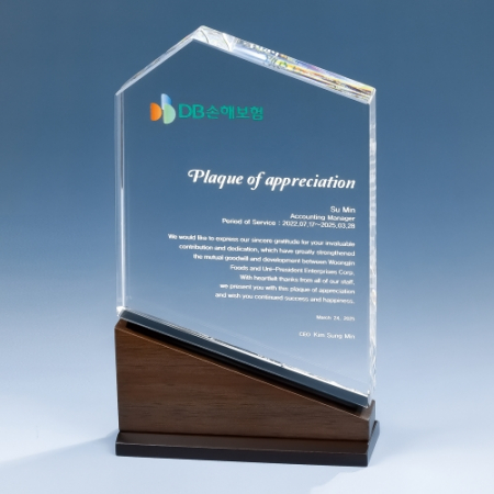 슬림형 우드크리스탈 상패 K2026) 113-2 #2