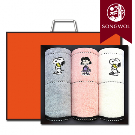 송월타올 스누피프렌즈40 (30수/40*80cm) 3매입 선물세트(박스+쇼핑백 포함) #2