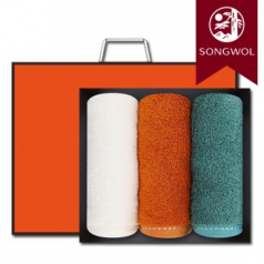 송월타올 솔리드뱀부 200g (뱀부얀/40*80cm) 3매입 선물세트(박스+쇼핑백 포함)