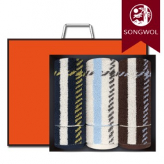 송월타올 CM체크40 200g (30수/40*90cm) 3매입 선물세트(박스+쇼핑백 포함)