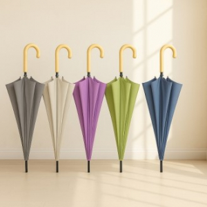 온스 내츄럴 파스텔 16살대 곡자형 손잡이 베이직 장우산 LUM9