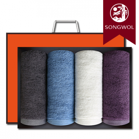 송월타올 뱀부프리미엄무지 180g (뱀부얀/40*80cm) 4매입 선물세트(박스+쇼핑백 포함) #2