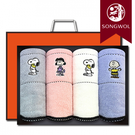 송월타올 스누피프렌즈40 (30수/40*80cm) 4매입 선물세트(박스+쇼핑백 포함) #2