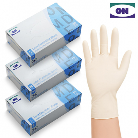 온메디컬 파우더프리 일회용 라텍스장갑(비멸균) 진료용 주방용 다양도 #2