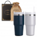 작은이미지: 텀블러 2개 선물세트 600ml 투톤 이중진공 빨대텀블러 #2