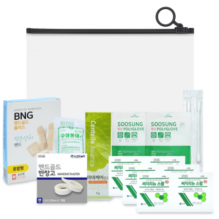 지퍼형 파우치+구급용품 상비약 7종 #2