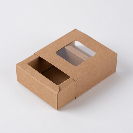 인기박스 창문형 슬리브/슬라이드 선물상자 크라프트(가로 8~20cm) #2