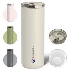알로꼬 더블월 세라믹 텀블러 600ml 완전밀폐 안새는 이중진공 도자기 각인 빨대 손잡이 텀블러