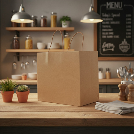 친환경 크라프트 쇼핑백 도시락 1호 #2