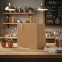 친환경 크라프트 쇼핑백 도시락 1호