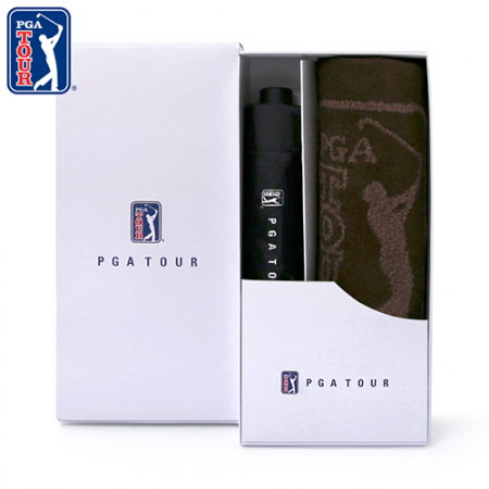 PGA 3단수동 카본 립스탑 암막 우양산+170g 죽사타올 세트 #2