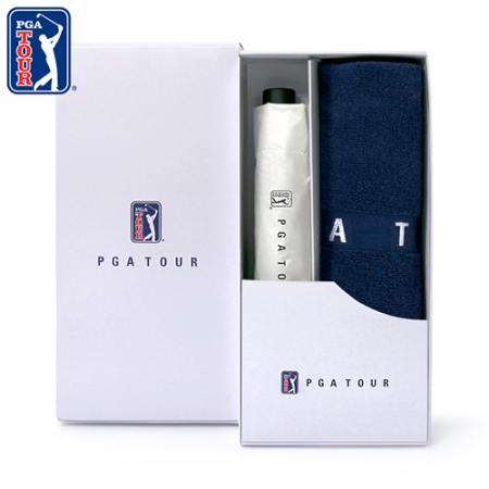 PGA 3단수동 카본 립스탑 암막 우양산+130g 면사타올 세트 #2