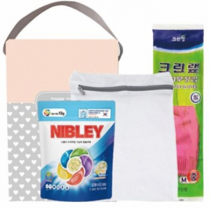 니블리캡슐세제+크린랲 고무장갑 + 세탁망 (하트케이스+스티커포함)