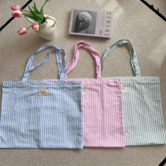 스트라이프 데일리 캔버스백